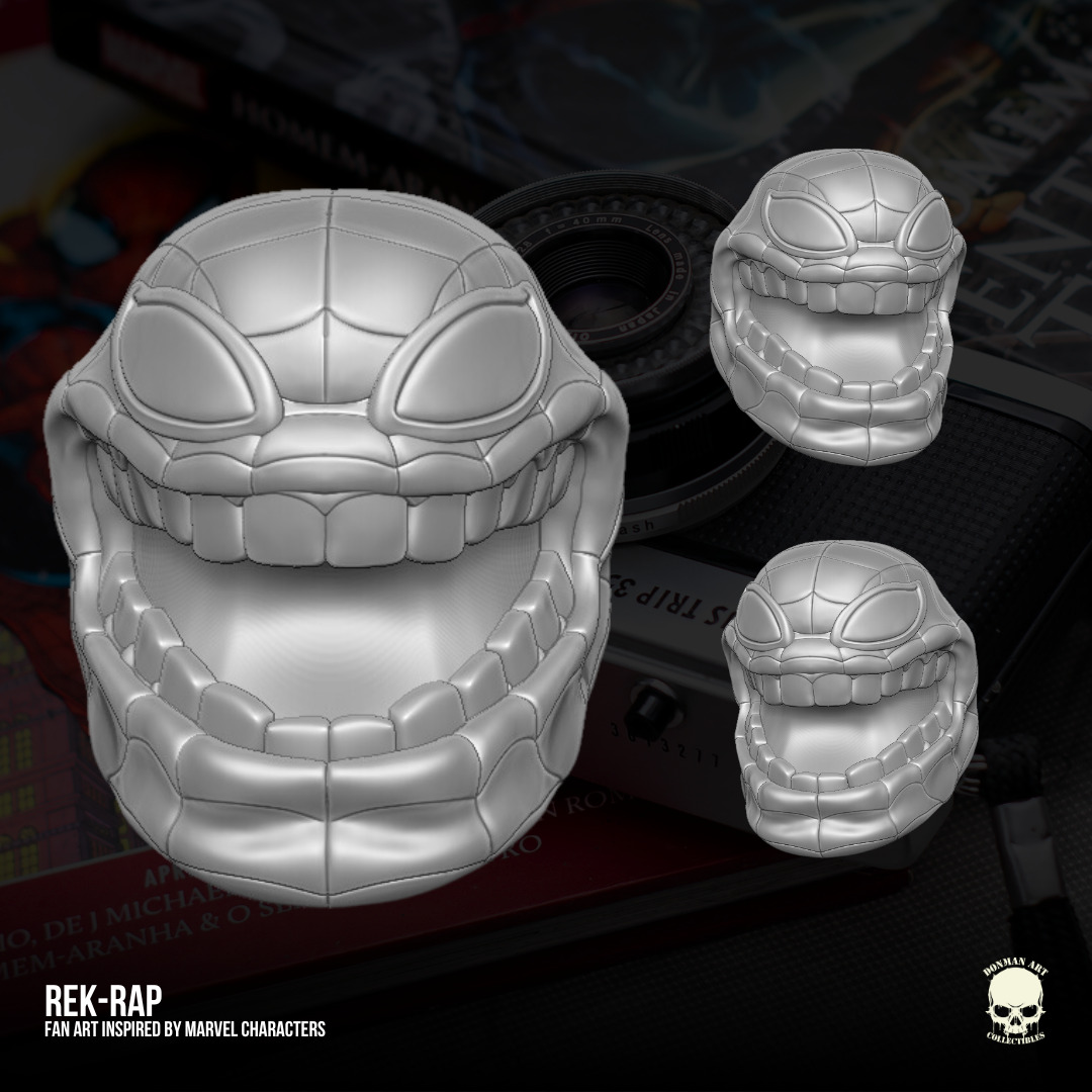 Rek Rap Marvel Fan Art heads 3D printables for action figures 3D print model_2