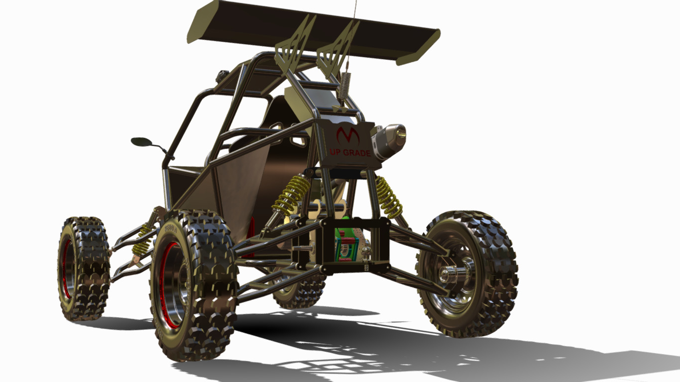 buggy 4x4  Low-poly 3D model_6