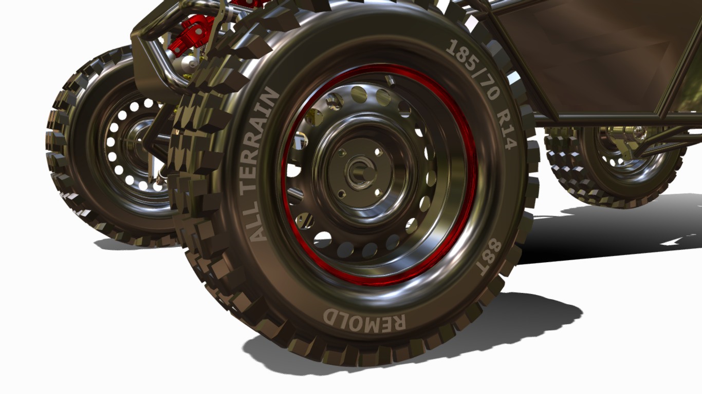 buggy 4x4  Low-poly 3D model_10