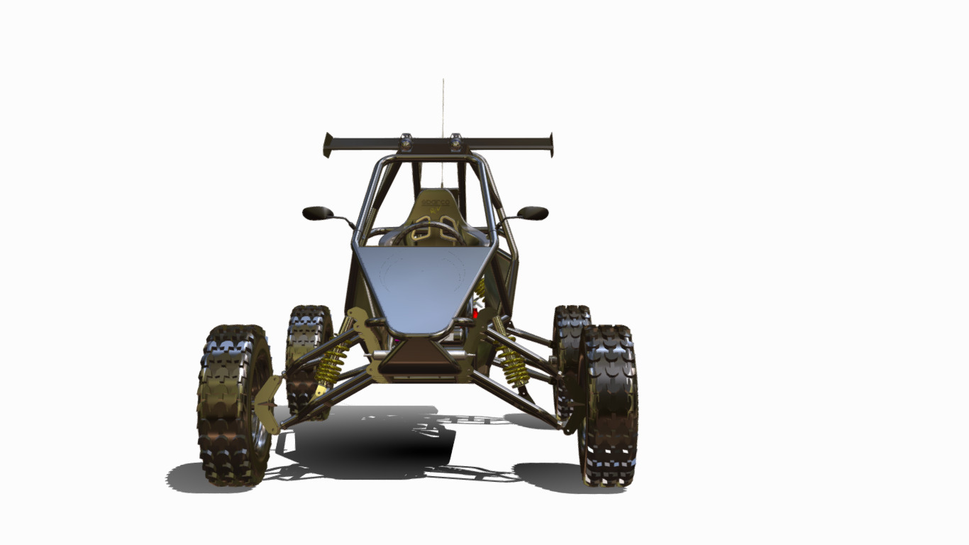 buggy 4x4  Low-poly 3D model_1