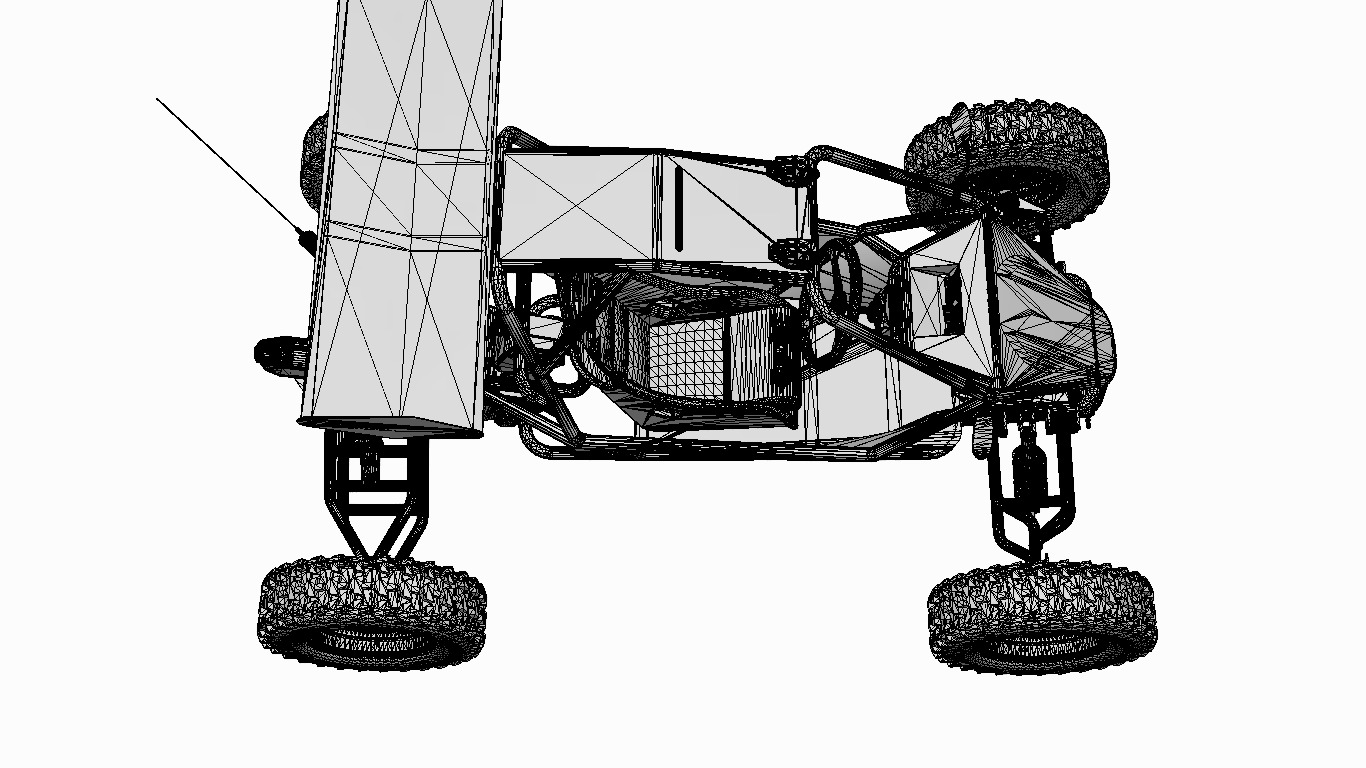 buggy 4x4  Low-poly 3D model_14