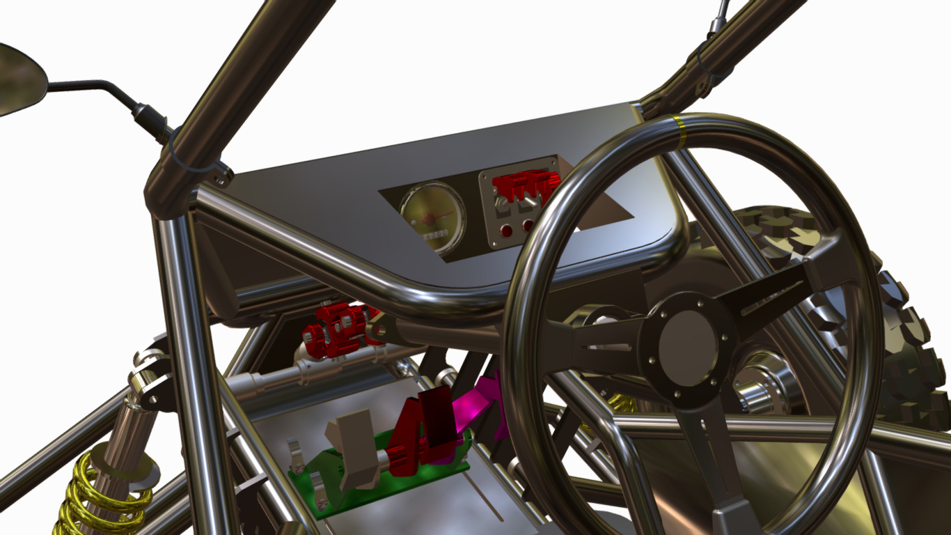 buggy 4x4  Low-poly 3D model_7