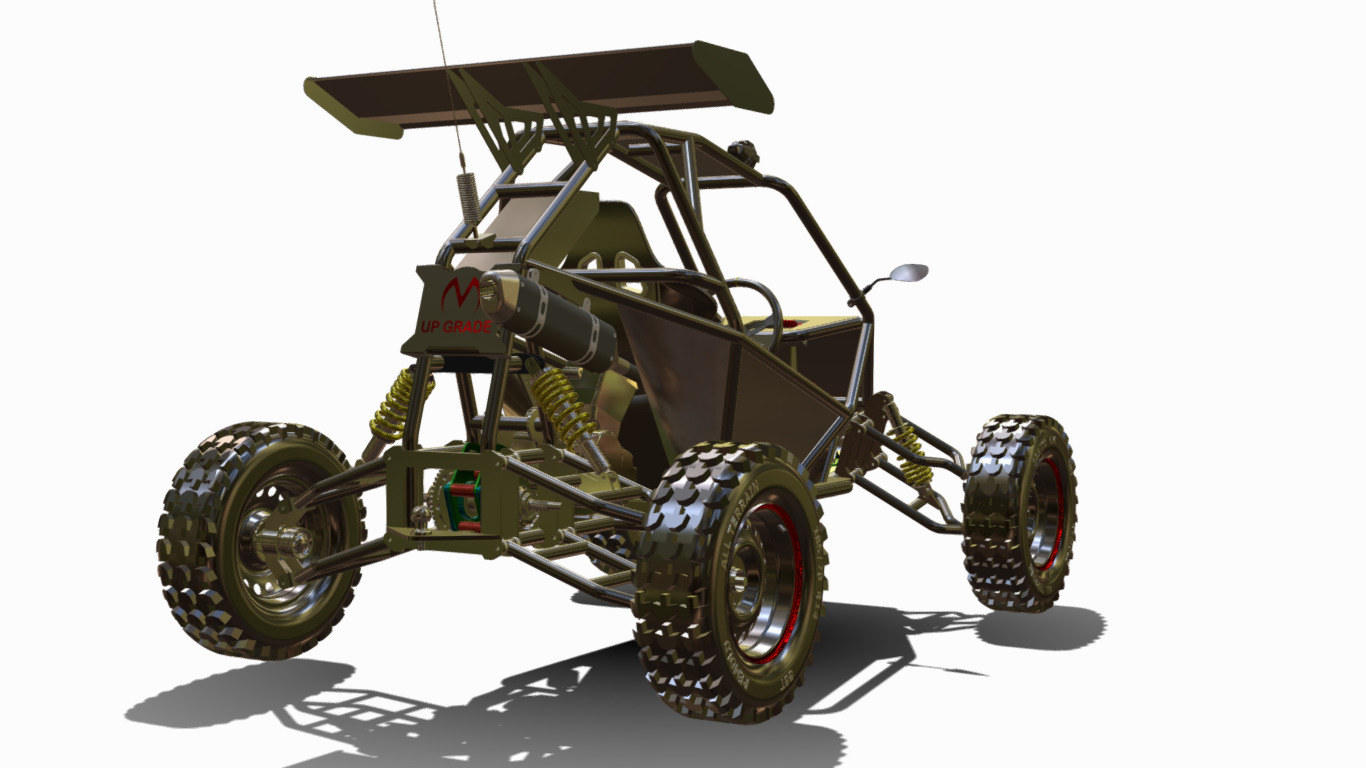 buggy 4x4  Low-poly 3D model_5