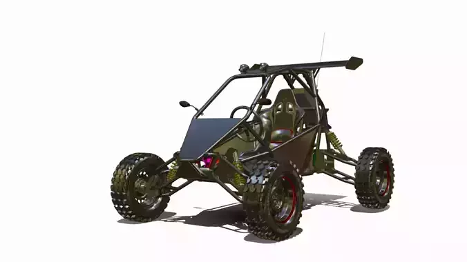 buggy 4x4  Low-poly 3D model