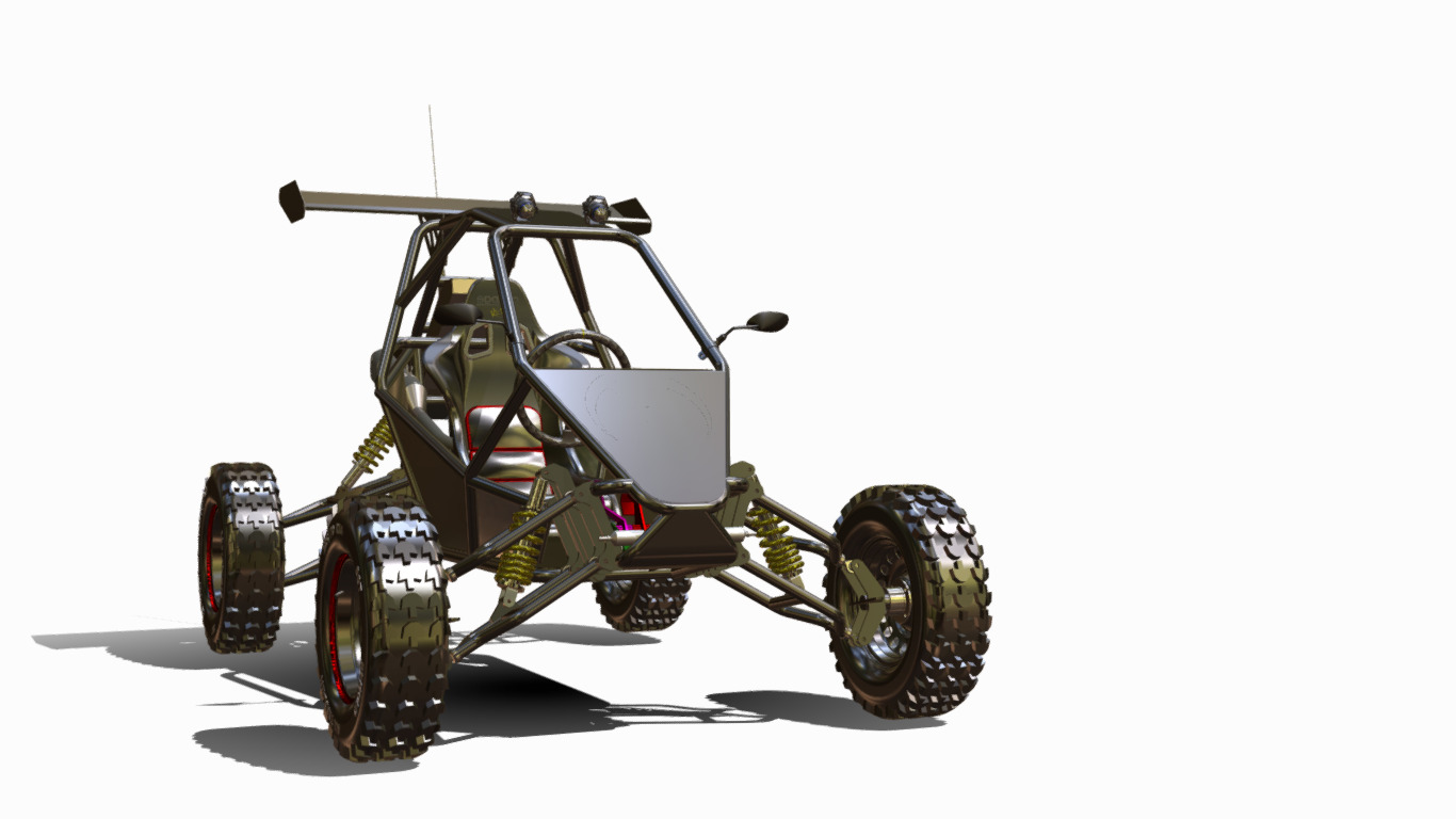 buggy 4x4  Low-poly 3D model_2
