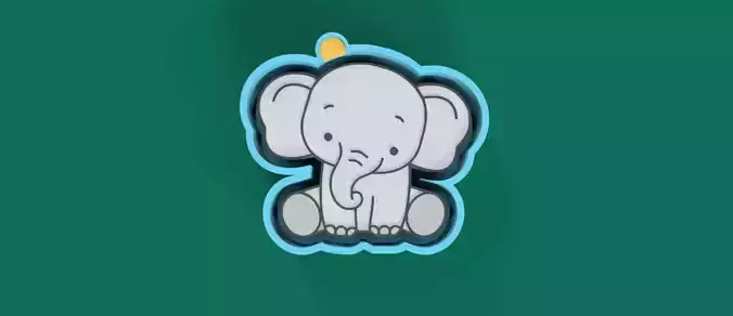 Cute Elephant Freshie Mold