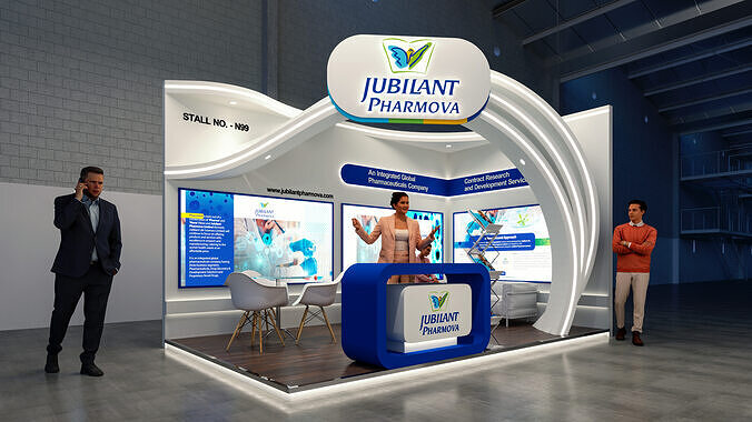 Exhibition Stand 5x3 2Sides D1V1 3D model