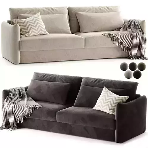 Chelsea Modern Classic Beige Upholstered Cushion Back Sofa