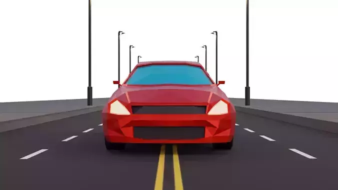 Car 3d model - Low poly stylized 