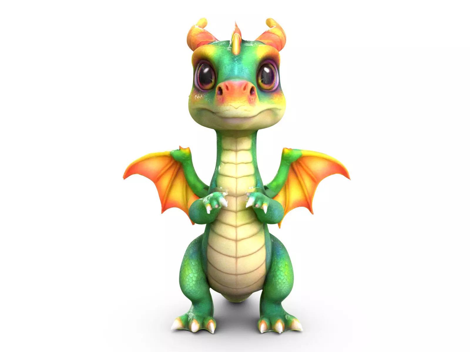 Adorable Baby Dragon 2 Low-poly 3D model