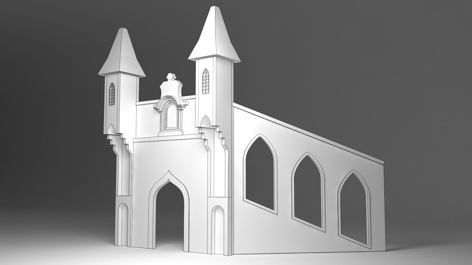 Wedding Stage 3D model_2