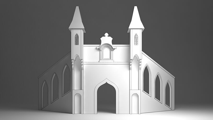 Wedding Stage 3D model_0