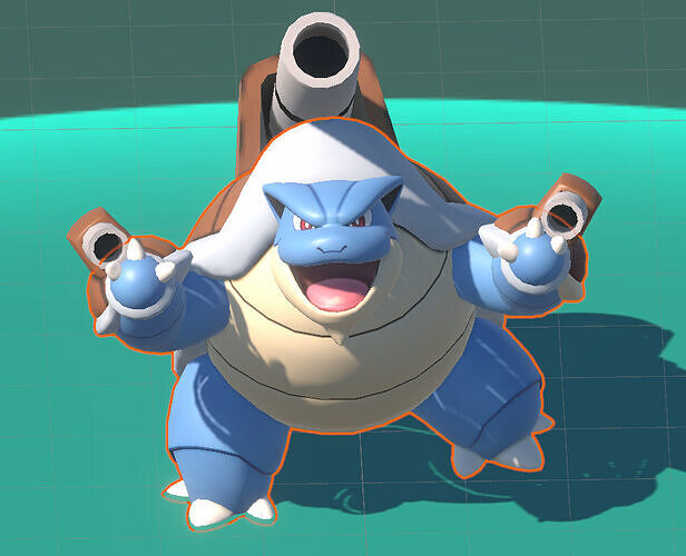 Mega Blastoise-Animated Low-poly 3D model