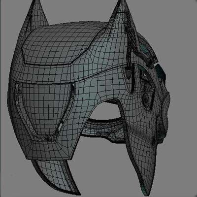 Batman Cowl Helmet 3D model_2