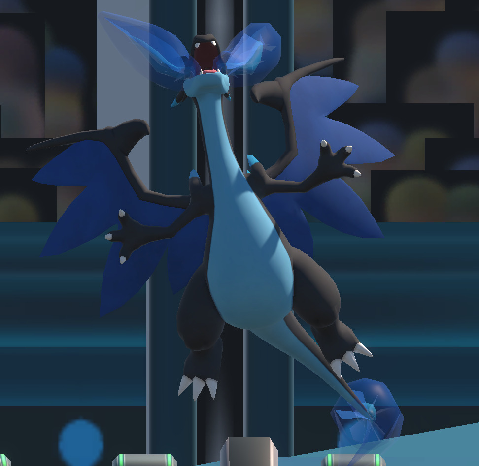 Mega Charizard X-Animated Low-poly 3D model_4