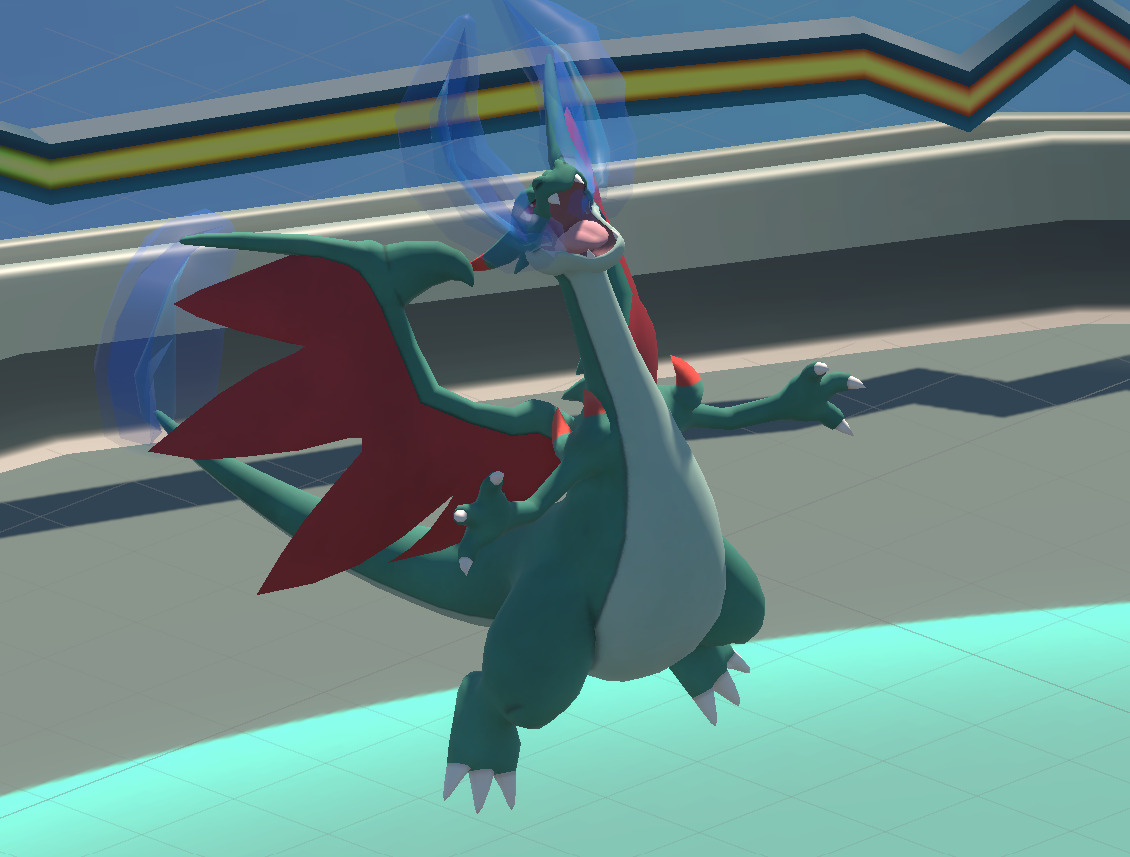Mega Charizard X-Animated Low-poly 3D model_10