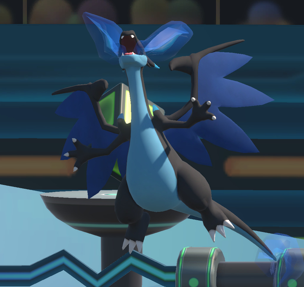 Mega Charizard X-Animated Low-poly 3D model_5