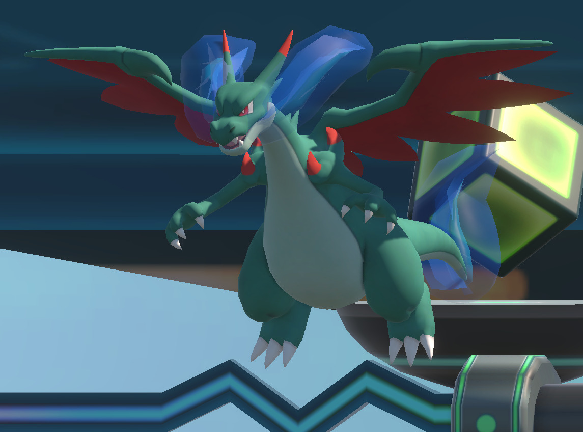 Mega Charizard X-Animated Low-poly 3D model_3