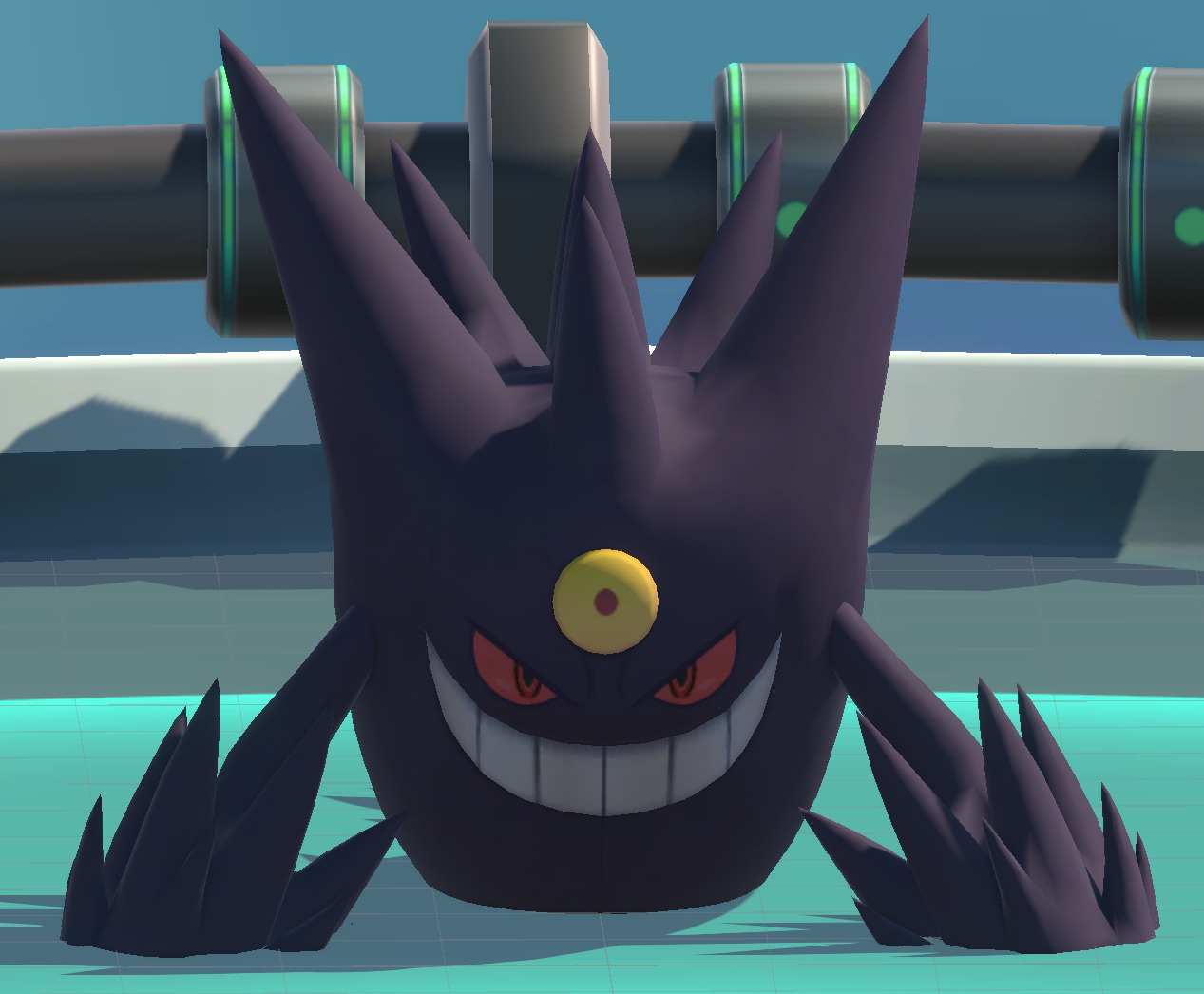 Mega Gengar-Animated Low-poly 3D model_3