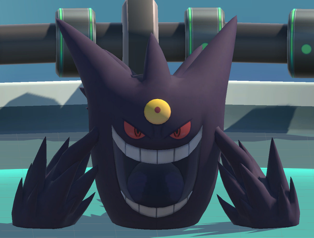 Mega Gengar-Animated Low-poly 3D model_4