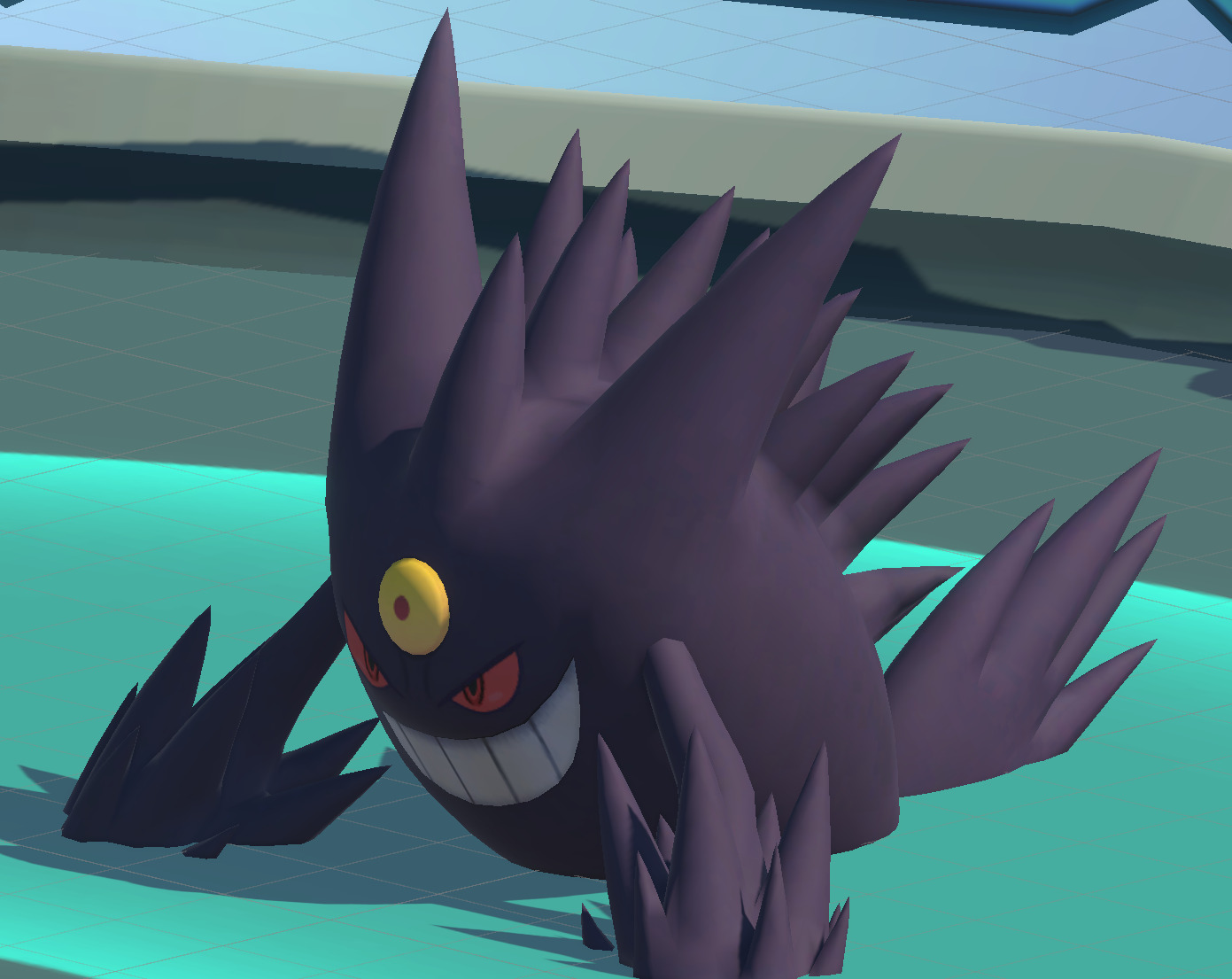 Mega Gengar-Animated Low-poly 3D model_6