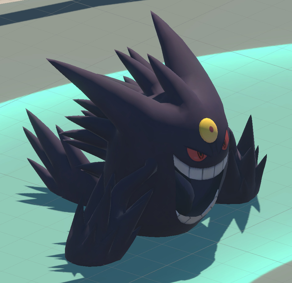 Mega Gengar-Animated Low-poly 3D model_9