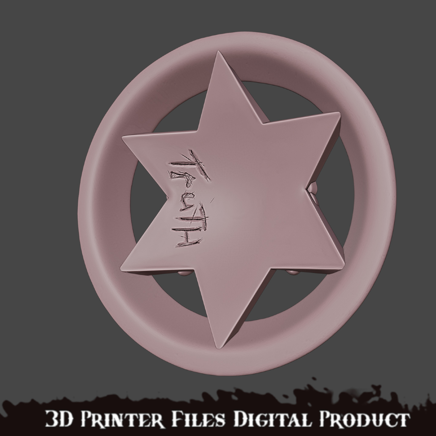 Silo Sheriff Backer Badge 3D print model_8
