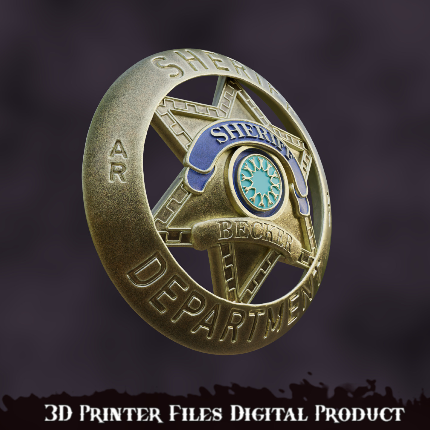 Silo Sheriff Backer Badge 3D print model_3