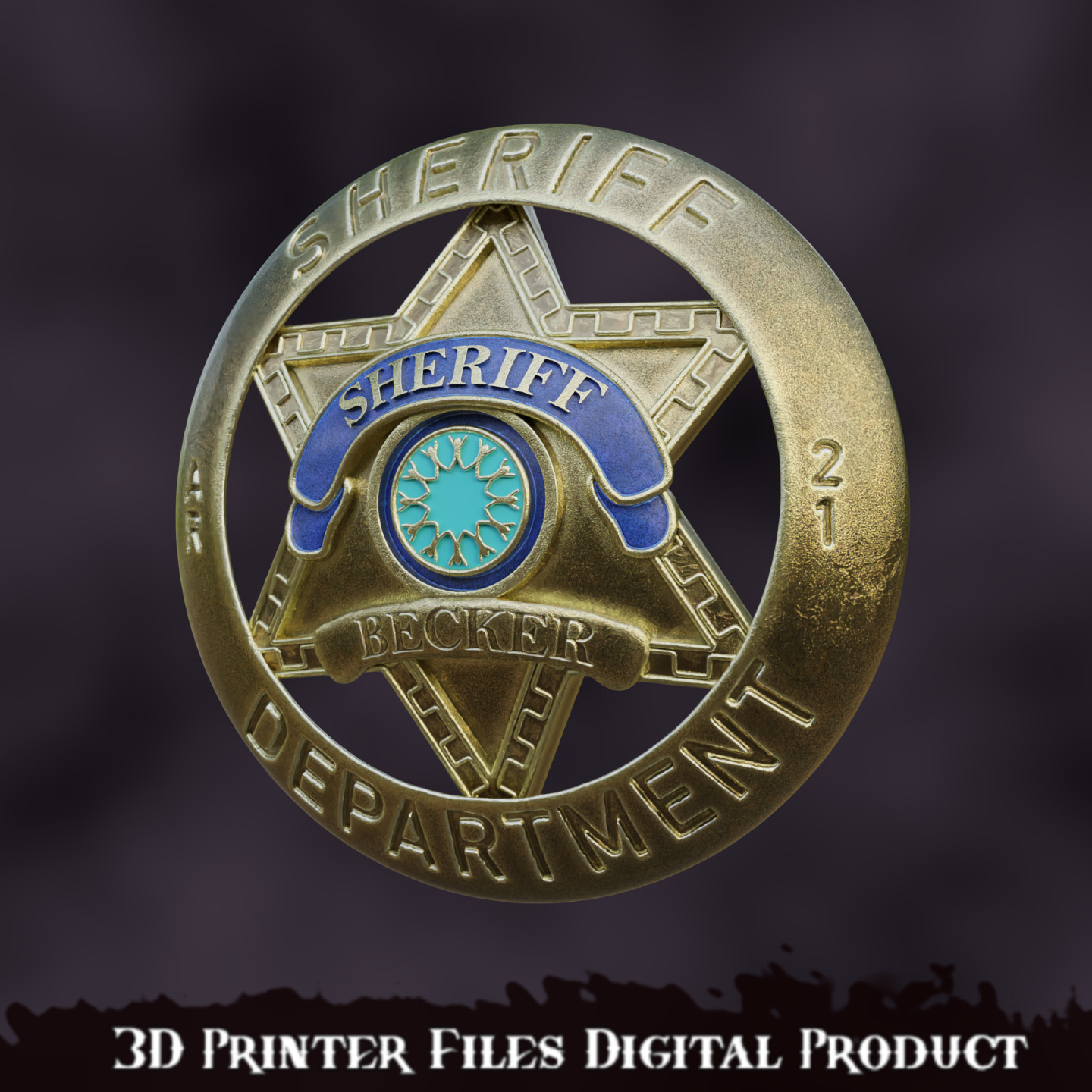 Silo Sheriff Backer Badge 3D print model_2