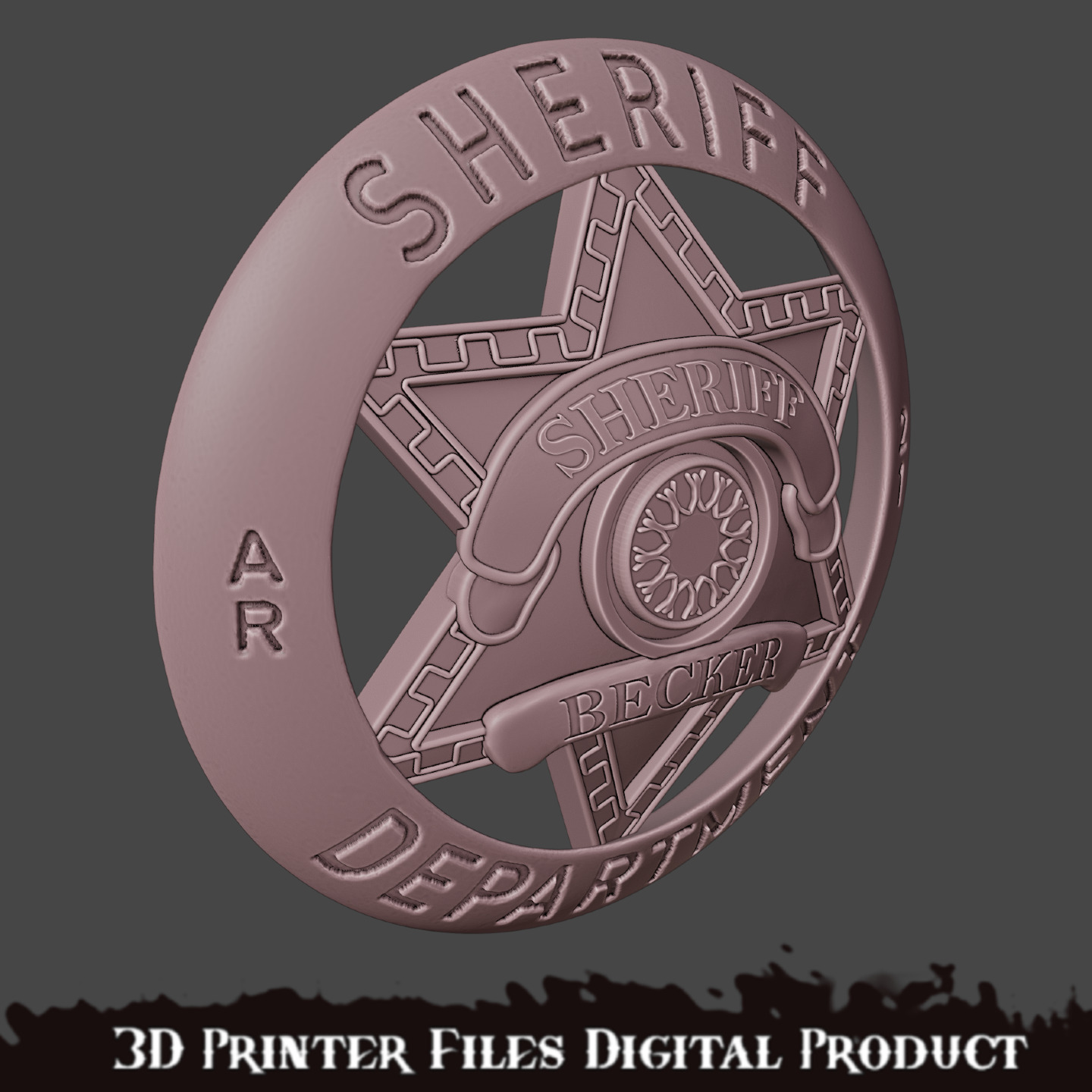 Silo Sheriff Backer Badge 3D print model_5