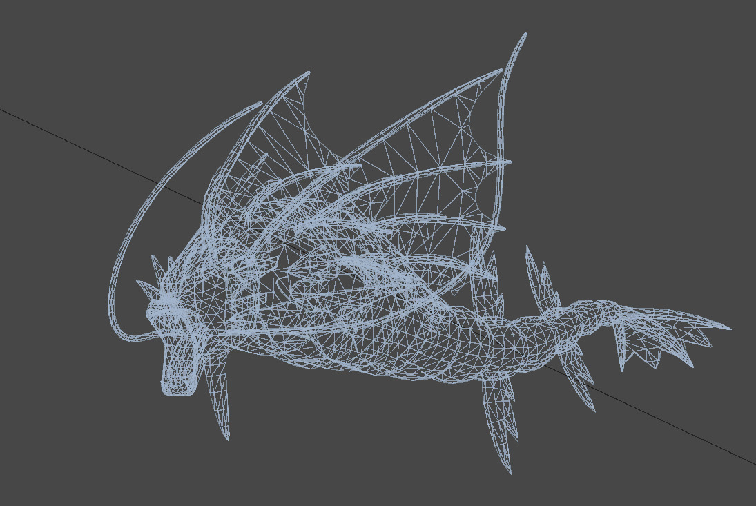 Mega Gyarados-Animated Low-poly 3D model_6