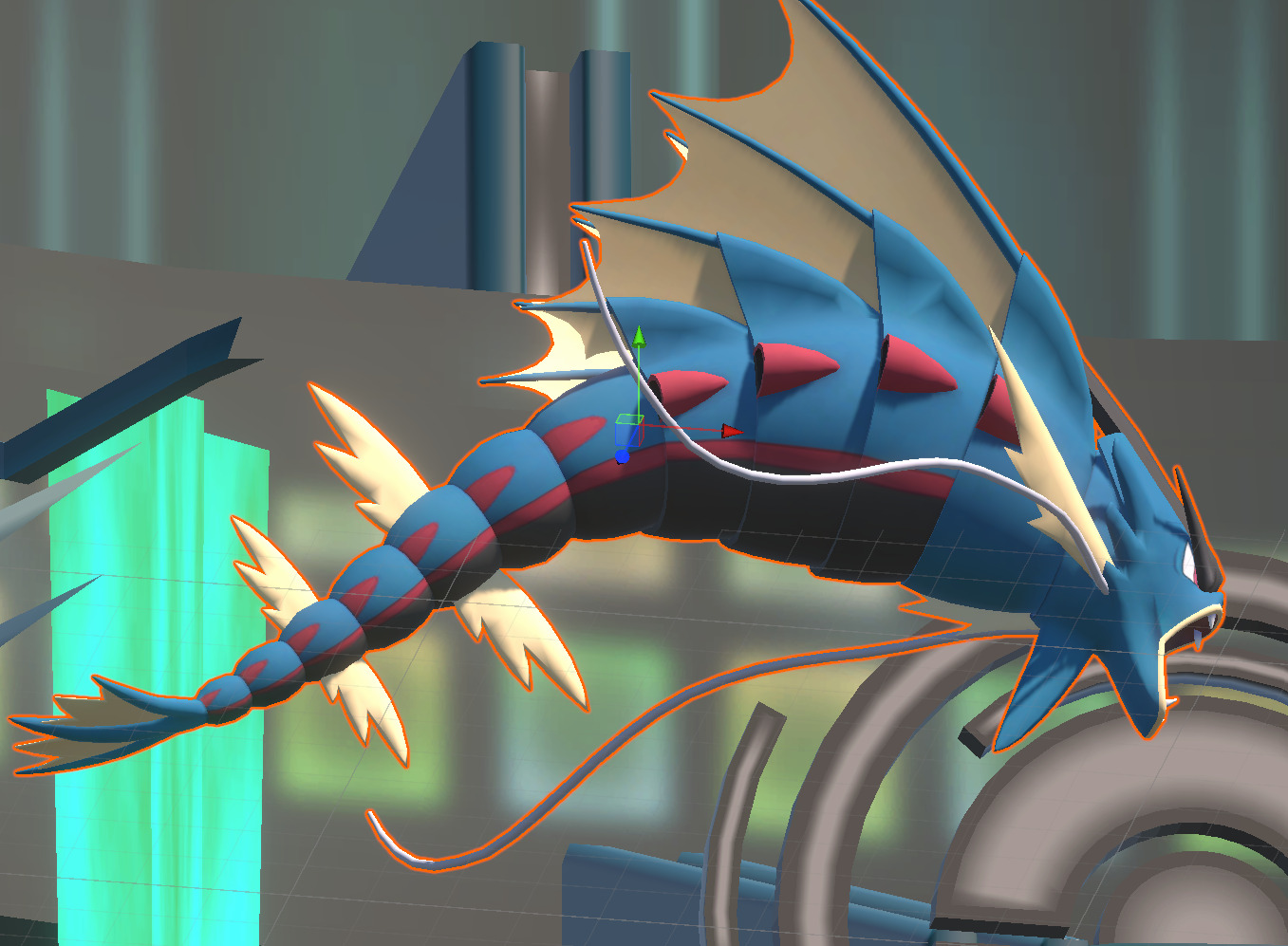 Mega Gyarados-Animated Low-poly 3D model_4