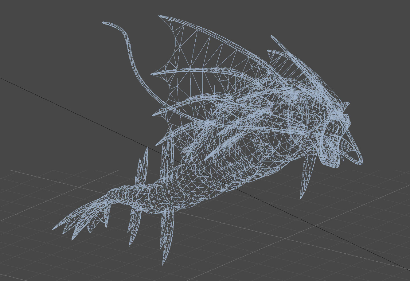 Mega Gyarados-Animated Low-poly 3D model_7