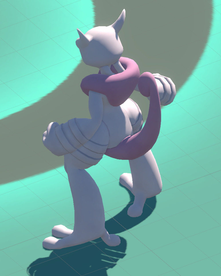 Mega Mewtwo X-Animated Low-poly 3D model_5