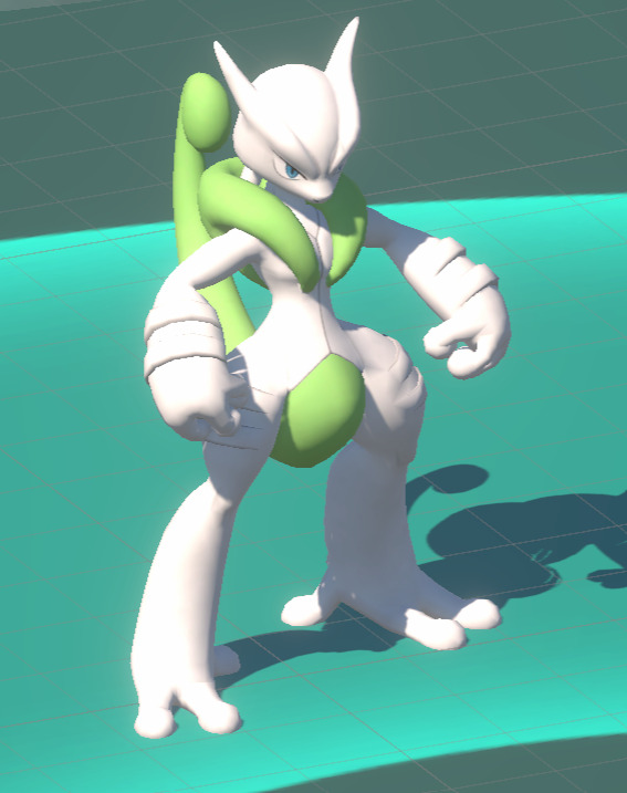 Mega Mewtwo X-Animated Low-poly 3D model_8
