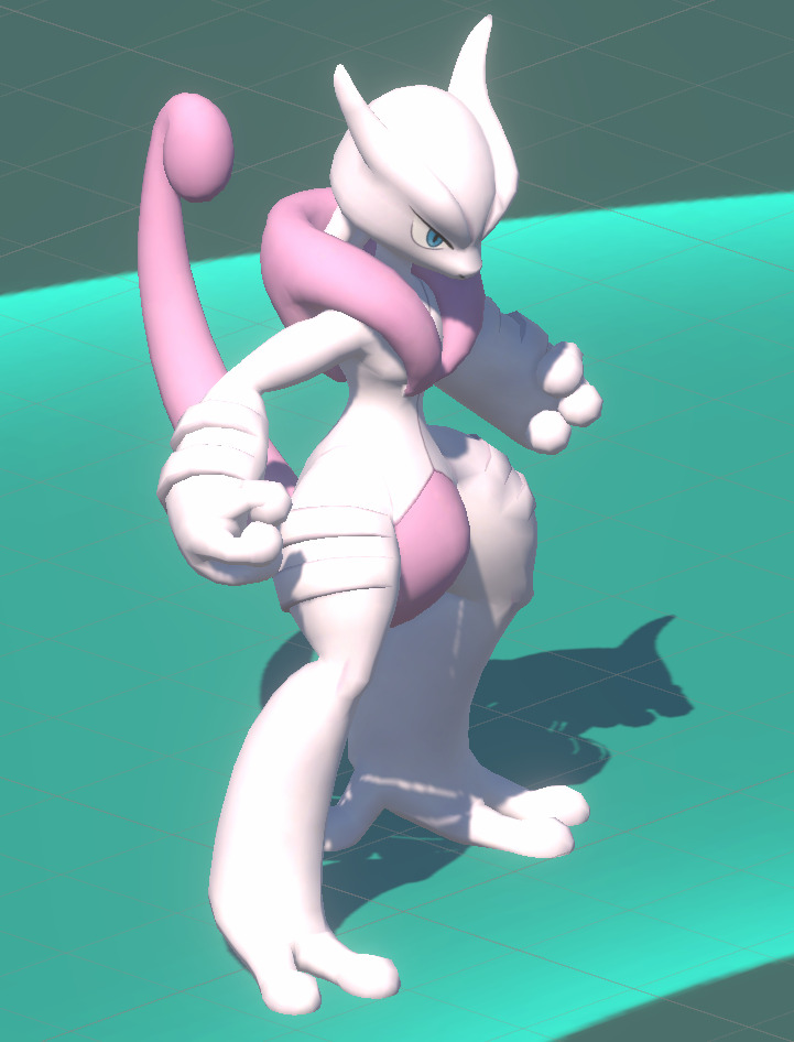 Mega Mewtwo X-Animated Low-poly 3D model_4