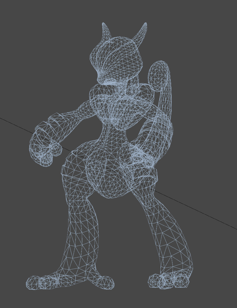 Mega Mewtwo X-Animated Low-poly 3D model_7