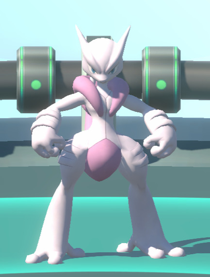 Mega Mewtwo X-Animated Low-poly 3D model_0