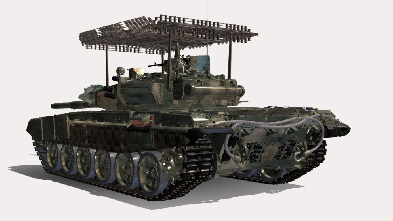 t 90 a  Low-poly 3D model_7