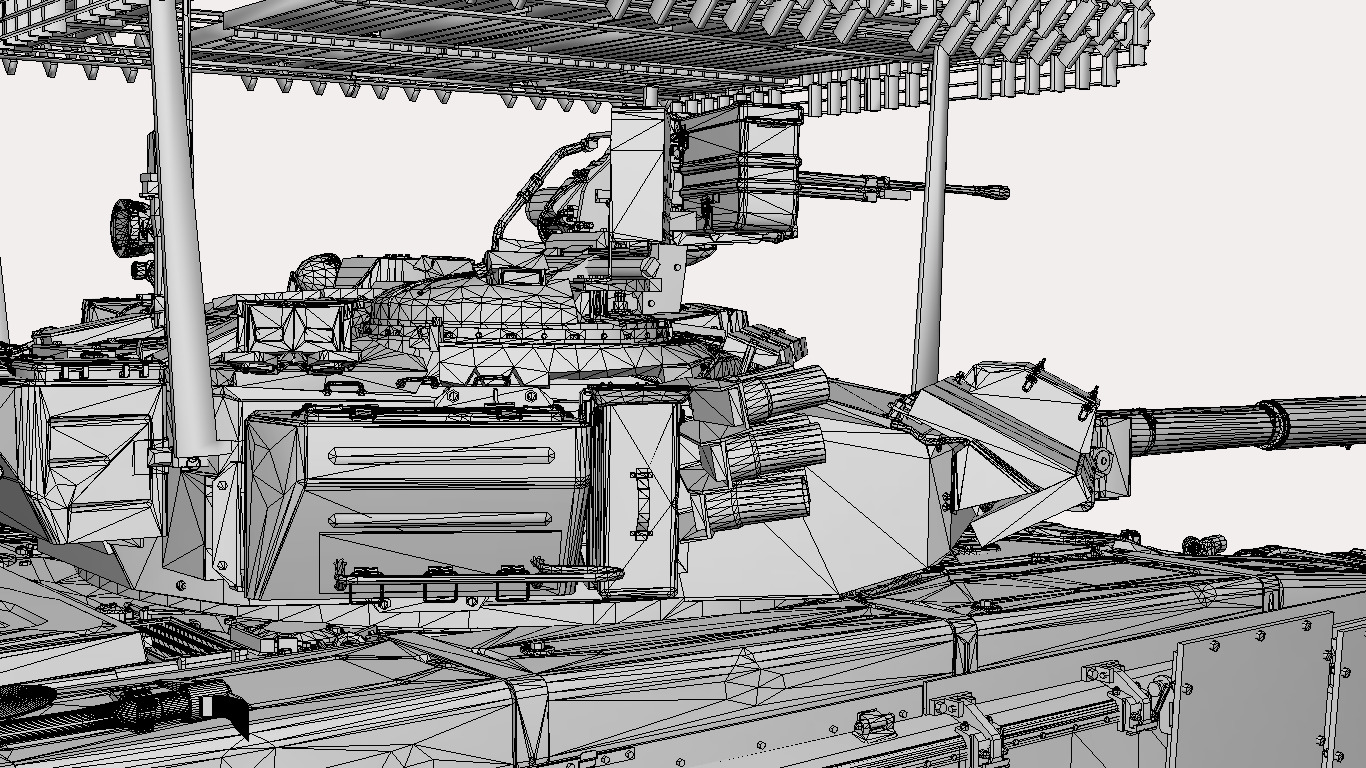 t 90 a  Low-poly 3D model_10