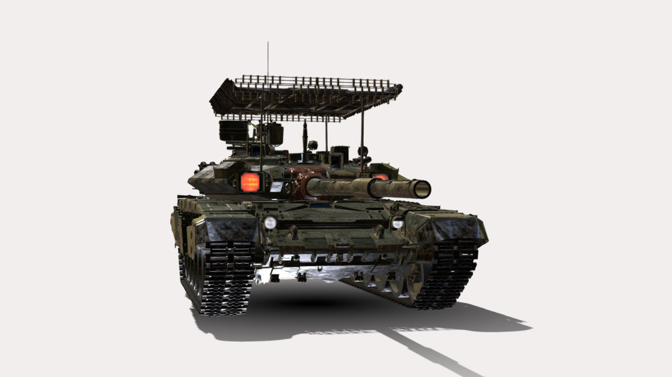 t 90 a  Low-poly 3D model_3