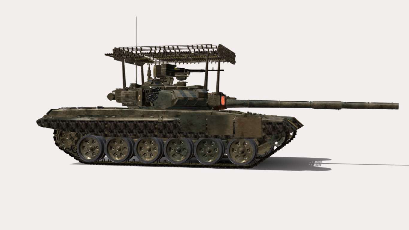 t 90 a  Low-poly 3D model_4