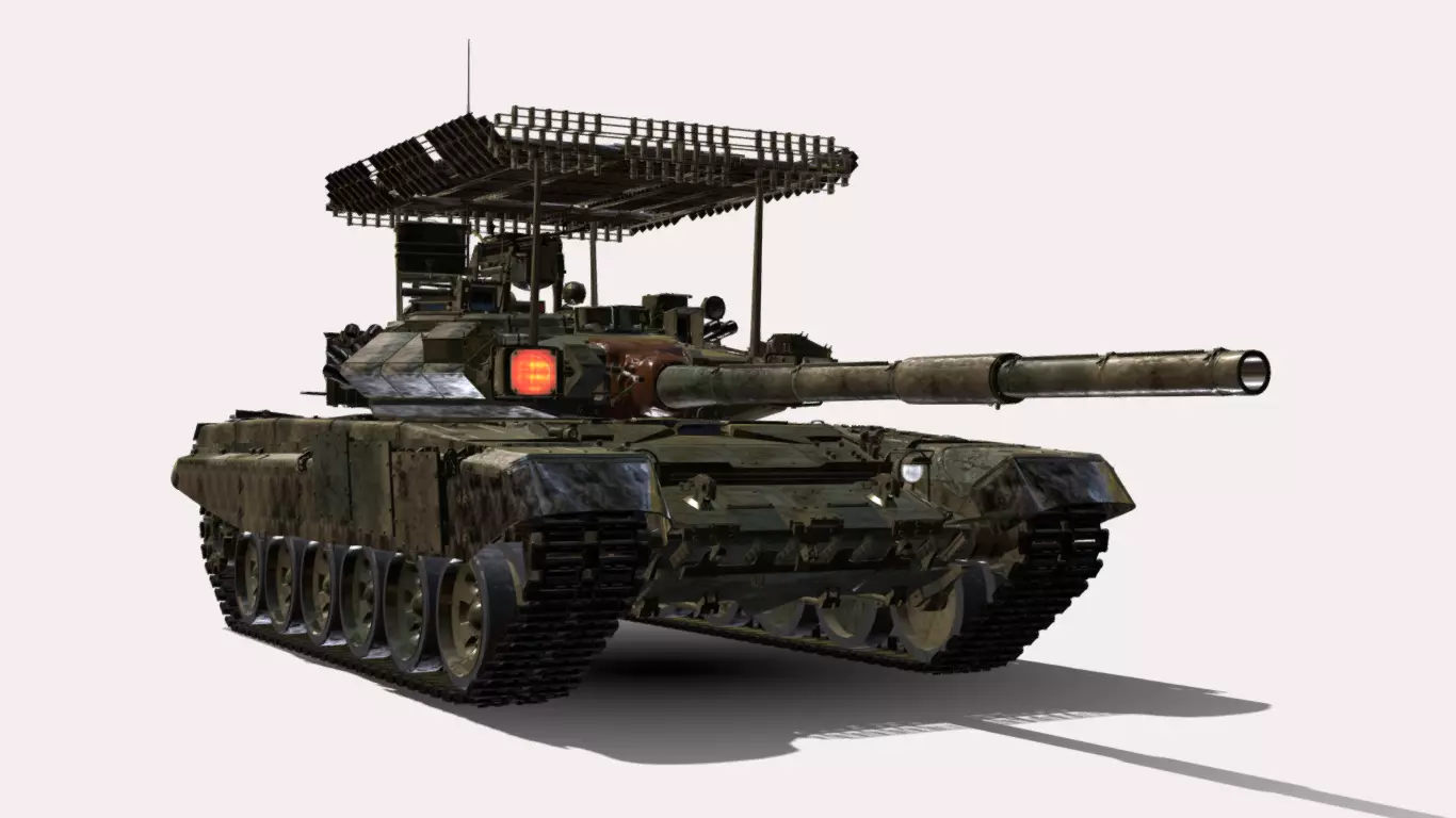 t 90 a  Low-poly 3D model_0