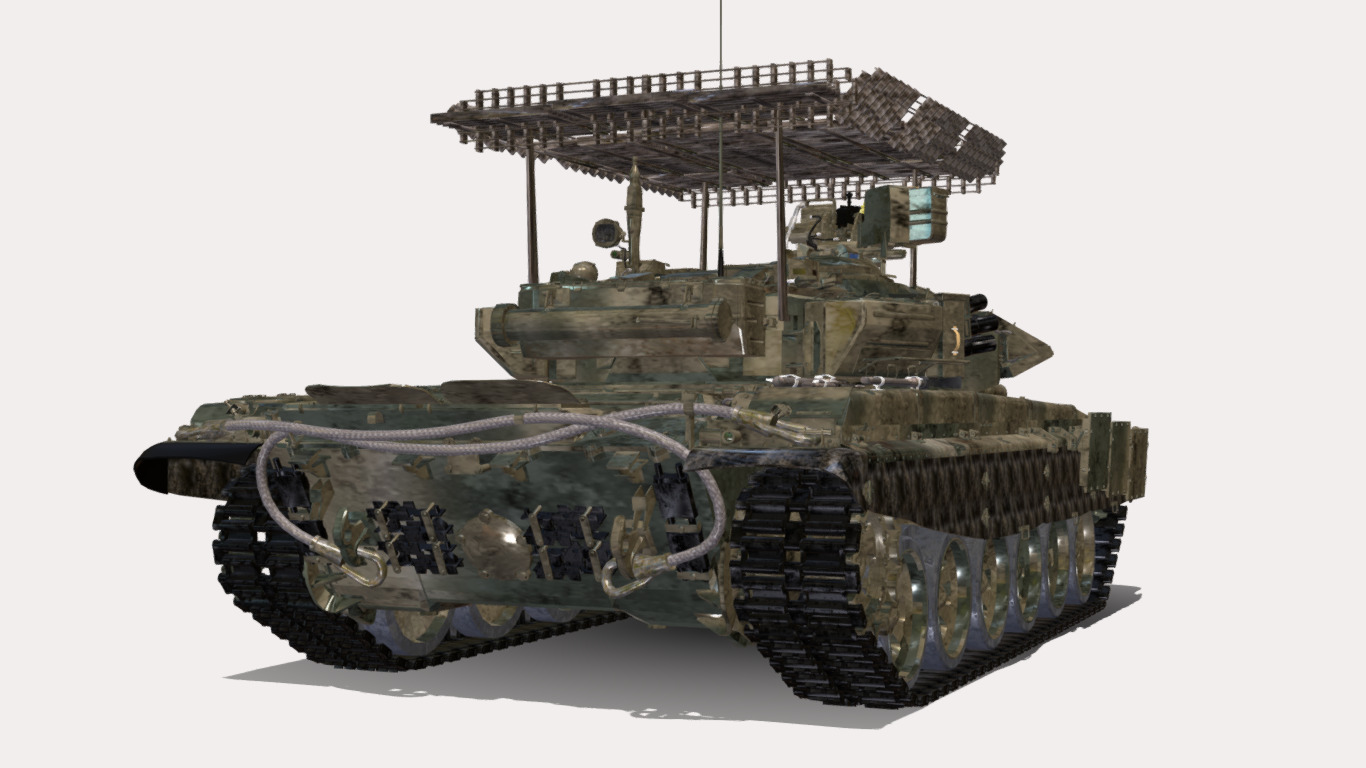 t 90 a  Low-poly 3D model_5