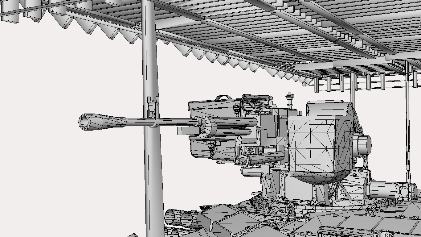 t 90 a  Low-poly 3D model_14