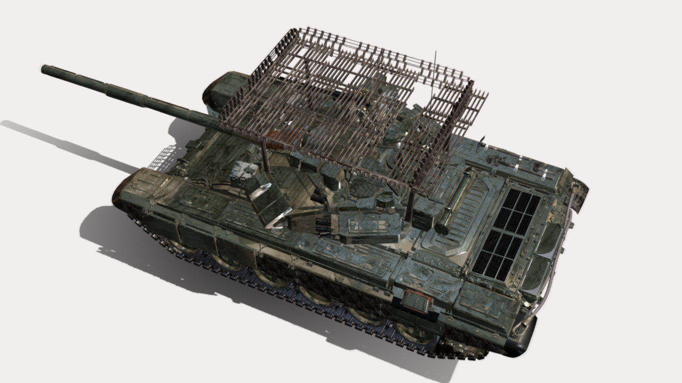 t 90 a  Low-poly 3D model_8