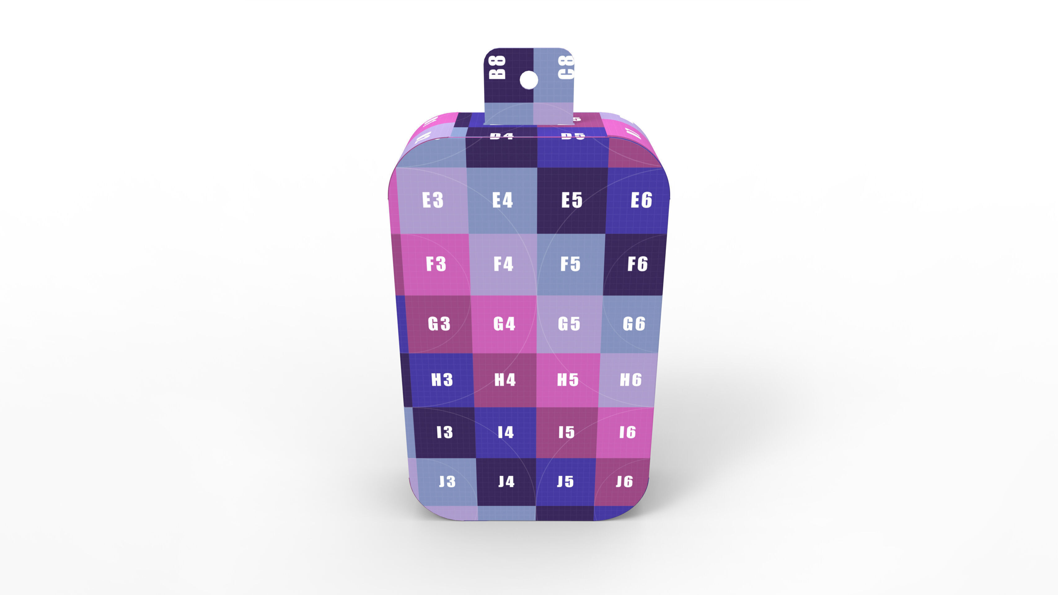 Pillow Pack Packaging Box with Hanger Hole Texture_7