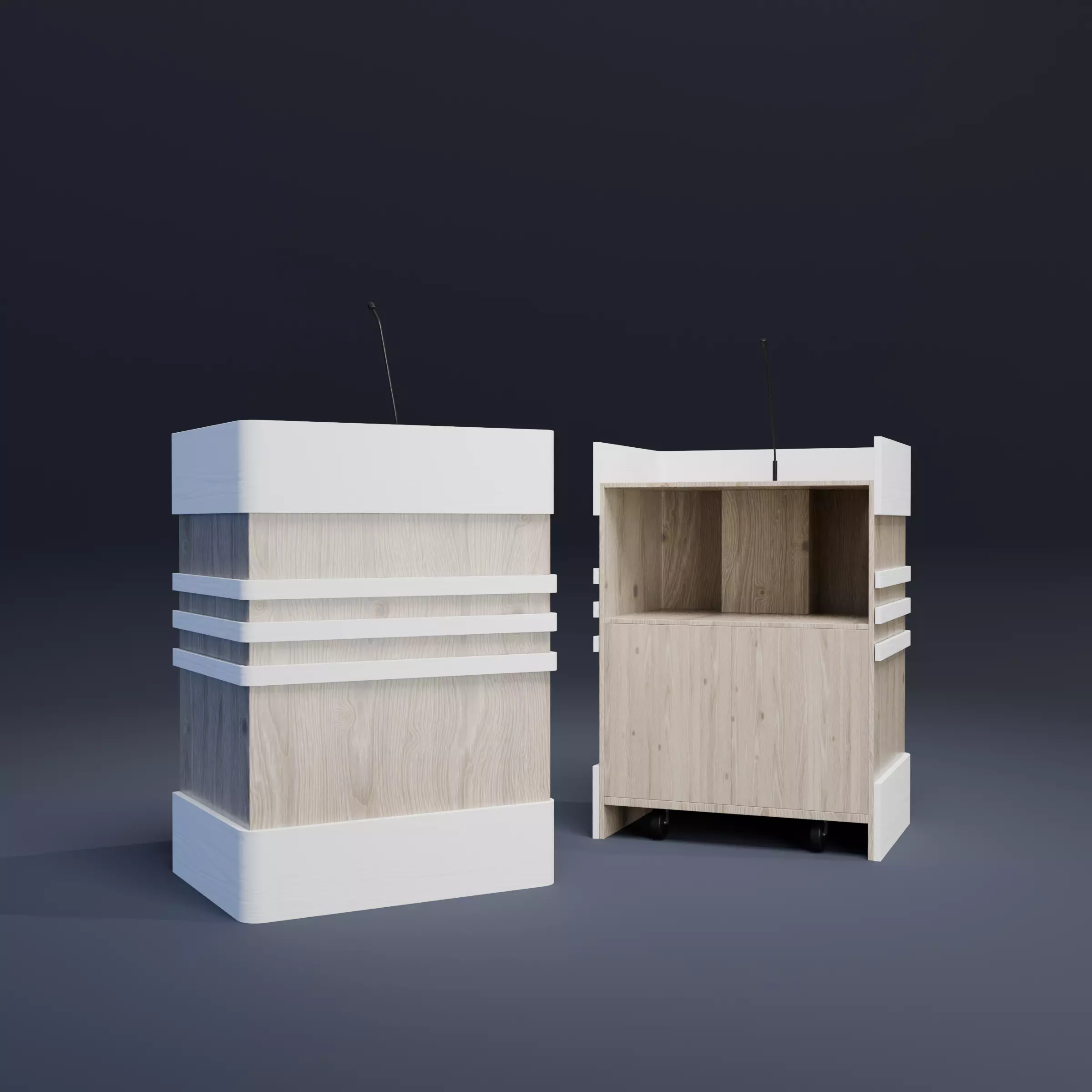 Bandz Podium Lectern 3D model_0