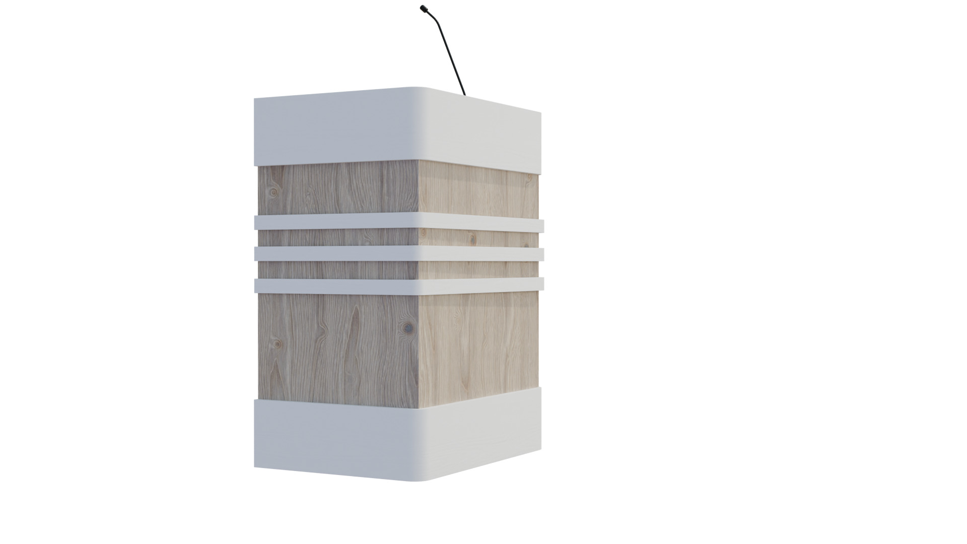 Bandz Podium Lectern 3D model_3