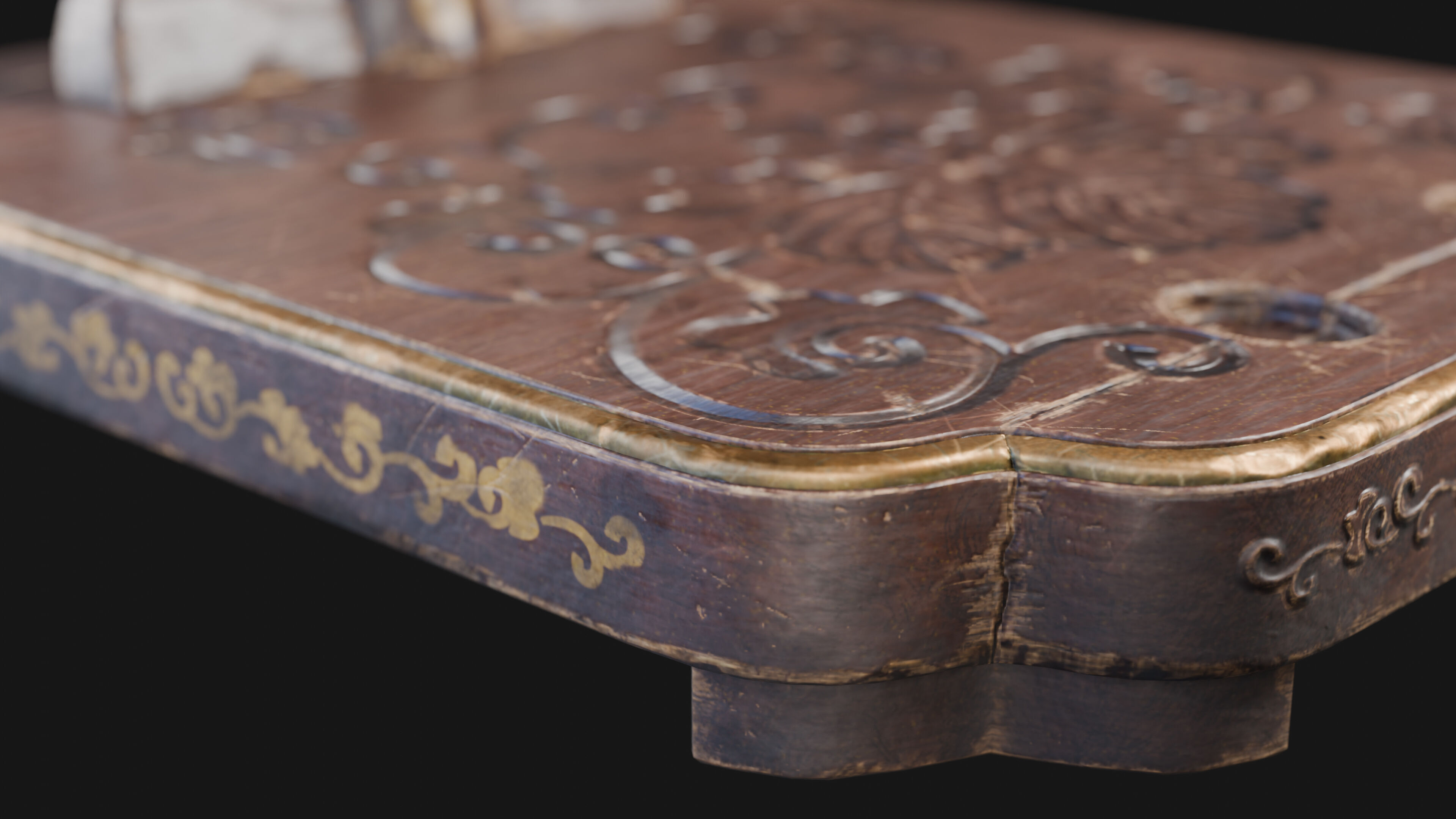 Katana Japanese Sword and Katana Stand - Game-ready Weapon Low-poly 3D model_12